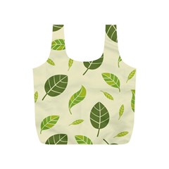 Leaf Spring Seamless Pattern Fresh Green Color Nature Full Print Recycle Bag (s)