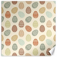 Seamless Pattern Colorful Easter Egg Flat Icons Painted Traditional Style Canvas 16  X 16  by BangZart