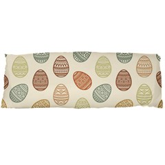 Seamless Pattern Colorful Easter Egg Flat Icons Painted Traditional Style Body Pillow Case Dakimakura (two Sides) by BangZart