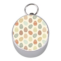 Seamless Pattern Colorful Easter Egg Flat Icons Painted Traditional Style Mini Silver Compasses