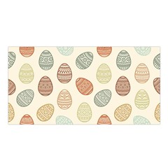 Seamless Pattern Colorful Easter Egg Flat Icons Painted Traditional Style Satin Shawl