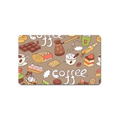 Vector Seamless Pattern With Doodle Coffee Equipment Magnet (name Card) by BangZart
