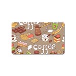 Vector seamless pattern with doodle coffee equipment Magnet (Name Card) Front