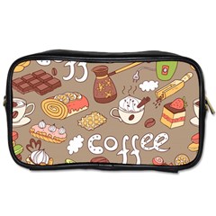 Vector seamless pattern with doodle coffee equipment Toiletries Bag (Two Sides)