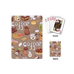 Vector seamless pattern with doodle coffee equipment Playing Cards Single Design (Mini)