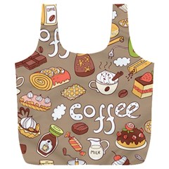 Vector seamless pattern with doodle coffee equipment Full Print Recycle Bag (XXXL)