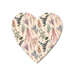 Watercolor Floral Seamless Pattern Heart Magnet by BangZart