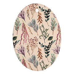 Watercolor Floral Seamless Pattern Oval Ornament (two Sides) by BangZart