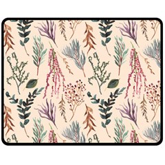 Watercolor Floral Seamless Pattern Double Sided Fleece Blanket (medium) 