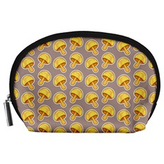 Yellow Mushroom Pattern Accessory Pouch (large)