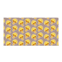 Yellow Mushroom Pattern Satin Wrap