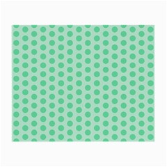 Polka Dots Mint Green, Pastel Colors, Retro, Vintage Pattern Small Glasses Cloth (2 Sides) by Casemiro