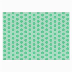 Polka Dots Mint Green, Pastel Colors, Retro, Vintage Pattern Large Glasses Cloth by Casemiro