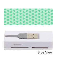 Polka Dots Mint Green, Pastel Colors, Retro, Vintage Pattern Memory Card Reader (stick) by Casemiro