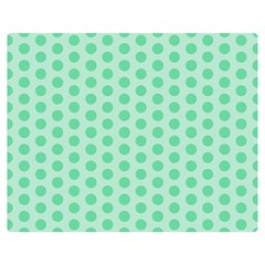 Polka Dots Mint Green, Pastel Colors, Retro, Vintage Pattern Double Sided Flano Blanket (medium)  by Casemiro