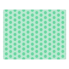 Polka Dots Mint Green, Pastel Colors, Retro, Vintage Pattern Double Sided Flano Blanket (large)  by Casemiro