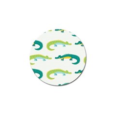 Cute Cartoon Alligator Kids Seamless Pattern With Green Nahd Drawn Crocodiles Golf Ball Marker (4 Pack) by BangZart