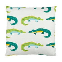 Cute Cartoon Alligator Kids Seamless Pattern With Green Nahd Drawn Crocodiles Standard Cushion Case (one Side) by BangZart