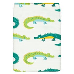 Cute Cartoon Alligator Kids Seamless Pattern With Green Nahd Drawn Crocodiles Removable Flap Cover (l)