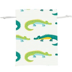 Cute Cartoon Alligator Kids Seamless Pattern With Green Nahd Drawn Crocodiles  Lightweight Drawstring Pouch (xl) by BangZart