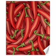 Seamless Chili Pepper Pattern Canvas 11  X 14  by BangZart