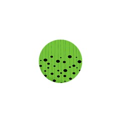 Bubbles At Strings Lemon Green And Black, Geometrical Pattern 1  Mini Buttons by Casemiro