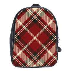 Tartan Scotland Seamless Plaid Pattern Vector Retro Background Fabric Vintage Check Color Square School Bag (large) by BangZart