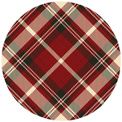 Tartan Scotland Seamless Plaid Pattern Vector Retro Background Fabric Vintage Check Color Square Wooden Puzzle Round by BangZart