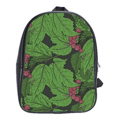 Seamless Pattern With Hand Drawn Guelder Rose Branches School Bag (large) by BangZart