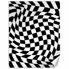 Weaving Racing Flag, Black And White Chess Pattern Canvas 18  X 24  by Casemiro