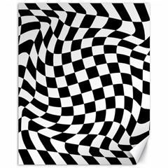 Weaving Racing Flag, Black And White Chess Pattern Canvas 11  X 14 