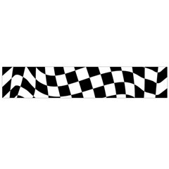 Weaving Racing Flag, Black And White Chess Pattern Large Flano Scarf 