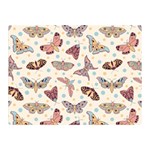 Pattern with butterflies moths Double Sided Flano Blanket (Mini)  35 x27  Blanket Back