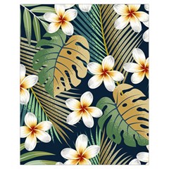 Seamless Pattern With Tropical Flowers Leaves Exotic Background Drawstring Bag (small)