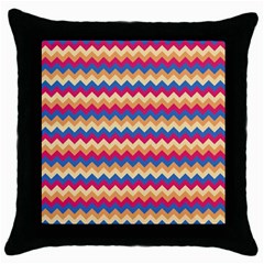 Zigzag Pattern Seamless Zig Zag Background Color Throw Pillow Case (black)