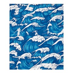 Storm Waves Seamless Pattern Raging Ocean Water Sea Wave Vintage Japanese Storms Print Illustration Shower Curtain 60  X 72  (medium)  by BangZart
