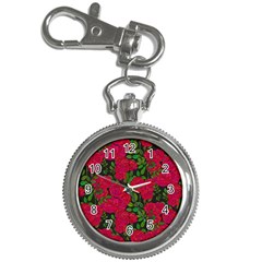 Seamless Pattern With Colorful Bush Roses Key Chain Watches
