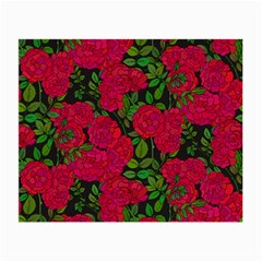 Seamless Pattern With Colorful Bush Roses Small Glasses Cloth (2 Sides) by BangZart