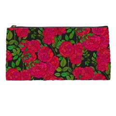 Seamless Pattern With Colorful Bush Roses Pencil Case by BangZart