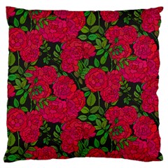 Seamless Pattern With Colorful Bush Roses Standard Flano Cushion Case (one Side)