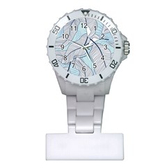 Tropical Flower Seamless Pattern Plastic Nurses Watch