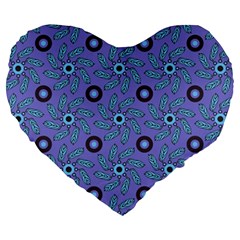 Floral Seamless Pattern Large 19  Premium Heart Shape Cushions