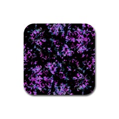 Abstract Intricate Texture Print Rubber Square Coaster (4 Pack)  by dflcprintsclothing