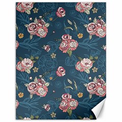 Vintage Flowers Pattern Canvas 12  x 16 