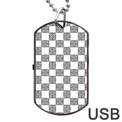 Seamless Tile Derivative Pattern Dog Tag USB Flash (Two Sides)