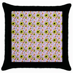 Hawaii Ghost Lilac Throw Pillow Case (Black)