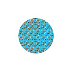 Clown Ghost Pattern Blue Golf Ball Marker (10 Pack)