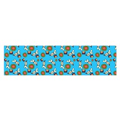 Clown Ghost Pattern Blue Satin Scarf (oblong)