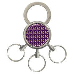 Clown Ghost Pattern Purple 3-ring Key Chain