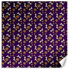 Clown Ghost Pattern Purple Canvas 16  X 16 